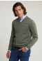 Custom fit basic merino V-neck sweater fynboss mix