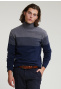 Custom fit wool-cashmere roll neck sweater oxford mix