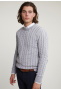 Custom fit wool-cashmere cable sweater lt grey mix