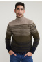 Custom fit woolen roll neck sweater navy/table mountain