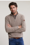 Slim fit wool-cashmere mock neck sweater seal