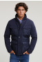 Quilted jacket applied pockets oxy navy