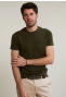 T-shirt ajusté coton pima à poche forest mix