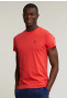 T-shirt ajusté basique coton pima col rond cornell red