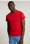 Custom fit basic pima katoen T-shirt ronde hals harvard red
