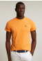 Custom fit basic pima cotton crew neck T-shirt peach