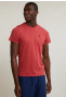 Custom fit basic pima cotton crew neck T-shirt scarlet mix