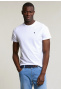 T-shirt ajusté basique coton pima col rond blanc