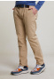 Pantalon chino cintré basique stretch taupe
