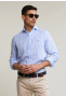 Custom fit linen shirt blue