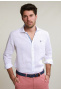 Custom fit linnen hemd wit