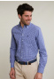 Regular fit checked shirt chest pocket blue/white