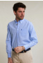 Regular fit geruit hemd borstzak blauw/wit