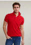 Custom fit basic pima cotton polo harvard red