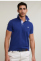Custom fit cotton polo royal blue