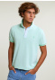Custom fit fancy cotton polo lime mix