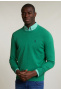 Normal fit basic cotton crew neck pullover bean mix