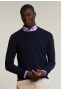 Normal fit basic cotton crew neck pullover navy