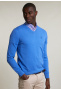 Normal fit basic cotton V-neck pullover colombia mix