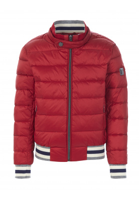 Quilted bomber jacket in Red