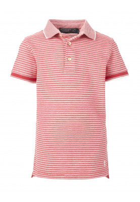 Slim fit cotton polo in Red