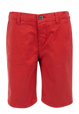 Slim fit cotton chino shorts in Red