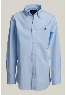 Custom fit poplin shirt powder blue