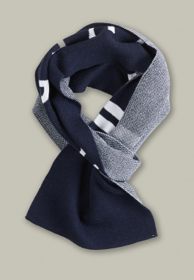 Cotton scarf navy