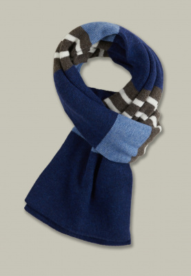Knitted striped scarf mountain mix