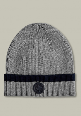 Striped knitted hat oxford mix