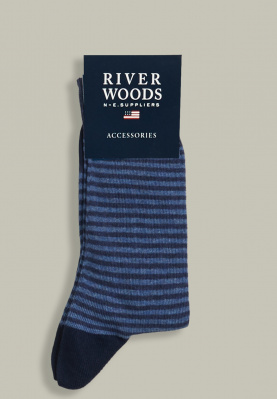 Cotton striped socks navy mix