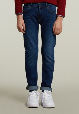 Slim fit basic 5-pocket jeans dark stone