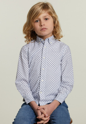 Slim fit dotted shirt multi