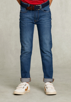Slim fit basic 5-pocket jeans dark stone