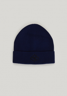 Knitted cotton hat cobalt for boys