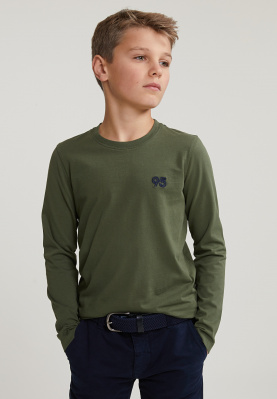 Basic T-shirt long sleeves khaki
