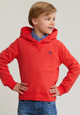 Fancy cotton hoodie cornell red