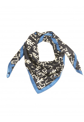Sjaal met print in Blauw