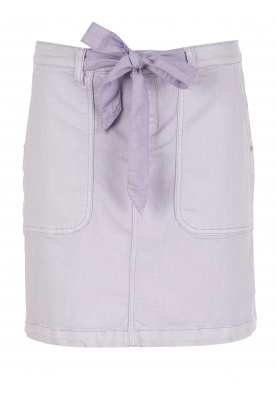 Cotton skirt with bow in Purple