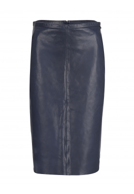 Blue leather skirt in Blue
