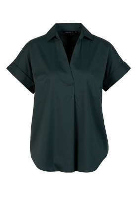 Wijde blouse met korte mouwen in Groen