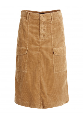 High waist corduroy skirt in Brown