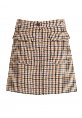 Short skirt with pockets in Brown