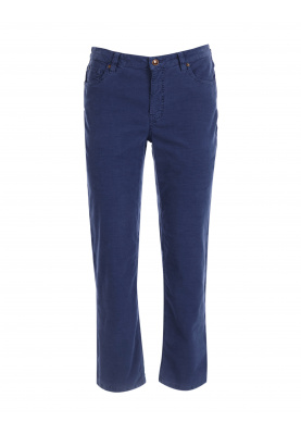5 pocket fitted pants in Blue