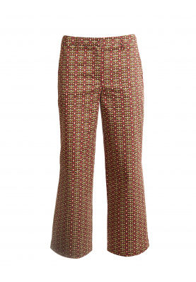 Cotton culotte pants in Red