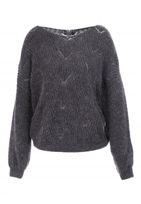 Fantasy knit pullover in Grey