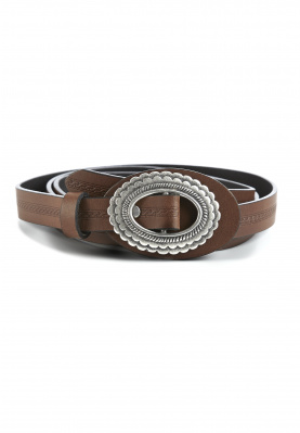 Small leather belt in Brown