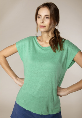 Drop-shoulder T-shirt in Green