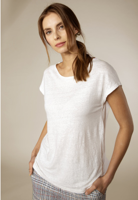Drop-shoulder T-shirt in White