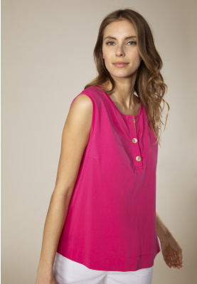 Cotton sleeveless top in Pink